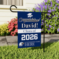 Personalized College Graduation Garden Flag, Double-Sided Custom School, University Logo, Class of 2026 Yard Sign, Graduate Celebration Flag