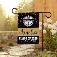Personalized College Graduation Garden Flag, Double-Sided Custom School, University Logo, Class of 2026 Yard Sign, Graduate Celebration Flag