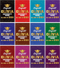 Personalized College Graduation Garden Flag, Double Sided Custom School, University Logo, Class of 2026 Yard Sign, Graduate Celebration Flag