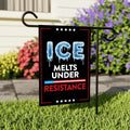 ICE Equals American Gestapo Garden Flag, Double Sided, Resist Hate Flag, Anti-Trump, Funny Anti-Trump Anti-Elon Flag, Political Flag
