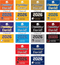 Personalized College Graduation Garden Flag, Double-Sided Custom School, University Logo, Class of 2026 Yard Sign, Graduate Celebration Flag