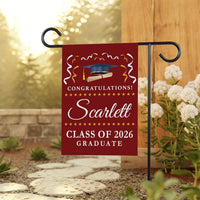 Personalized College Graduation Garden Flag, Double Sided Custom School, University Logo, Class of 2026 Yard Sign, Graduate Celebration Flag