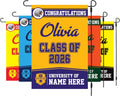 Personalized Graduation Garden Flag, Double Sided, Custom Name & School, Outdoor Graduation Decoration 2026 Yard Sign, Class of 2026 Flag