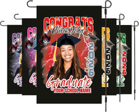 Personalized Graduation Garden Flag with Photo, Double Sided, Custom Name & School, Graduation Decoration 2026 Yard Sign, Class of 2026 Flag