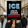 ICE Equals American Gestapo Protest Sign, Anti-Trump Resistance, Political Activist Poster, Rally Sign, Resist Fascism Protest Poster
