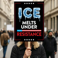 ICE Equals American Gestapo Protest Sign, Anti-Trump Resistance, Political Activist Poster, Rally Sign, Resist Fascism Protest Poster