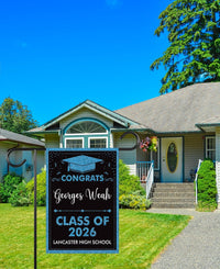 Personalized Graduation Garden Flag, Double Sided, Custom Name & School, Outdoor Graduation Decoration 2026 Yard Sign, Class of 2026 Flag