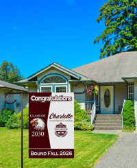 Personalized College Bound Garden Flag, Double Sided Future Graduate Custom Decor, University Bound Yard Sign, Class of 2026 Graduation Flag