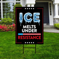 Abolish ICE Yard Sign, Keep the Immigrants, Deport the Racists Lawn Sign, Anti-Trump, Resist Fascism Yard Sign with Metal H-Stake