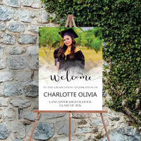 Personalized Graduation Welcome Sign, Custom Class of 2026 Party Sign with Photo, Graduation 2026 Decor, Congrats Grad Sign, Senior 26 Party