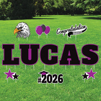 Personalized Graduation Yard Sign Letters 18", Custom Graduation Yard Cutouts Congratulations Grad 2026 Yard Décor With Metal Stakes