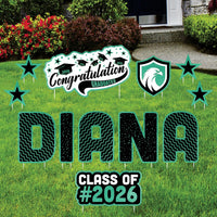 Personalized Graduation Yard Sign Letters 18", Custom Graduation Yard Cutouts Congratulations Grad 2026 Yard Décor With Metal Stakes