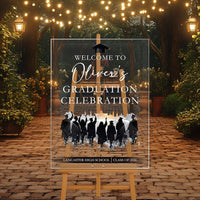 Personalized Graduation Welcome Sign, Custom Class of 2026 Party Sign with Photo, Graduation 2026 Decor, Congrats Grad Sign, Senior 26 Party