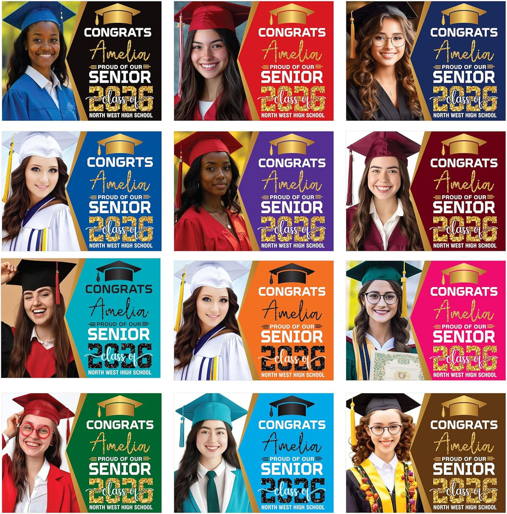 Personalized Graduation Yard Sign 2026 with Photo - Graduation Lawn Si ...