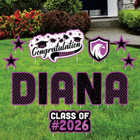 Personalized Graduation Yard Sign Letters 18", Custom Graduation Yard Cutouts Congratulations Grad 2026 Yard Décor With Metal Stakes