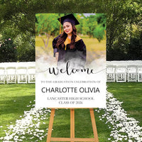 Personalized Graduation Welcome Sign, Custom Class of 2026 Party Sign with Photo, Graduation 2026 Decor, Congrats Grad Sign, Senior 26 Party
