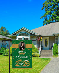 Personalized Graduation Garden Flag with Photo, Double Sided, Custom Name & School, Graduation Decoration 2026 Yard Sign, Class of 2026 Flag