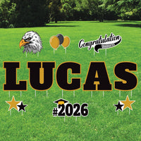Personalized Graduation Yard Sign Letters 18", Custom Graduation Yard Cutouts Congratulations Grad 2026 Yard Décor With Metal Stakes