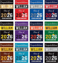 Personalized Graduation Garden Flag, Double Sided, Custom Name & School, Outdoor Graduation Decoration 2026 Yard Sign, Class of 2026 Flag