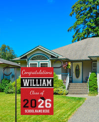 Personalized Graduation Garden Flag, Double Sided, Custom Name & School, Outdoor Graduation Decoration 2026 Yard Sign, Class of 2026 Flag