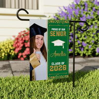 Personalized Graduation Garden Flag with Photo, Double Sided, Custom Name & School, Senior Graduation 2026 Yard Sign, Class of 2026 Flag