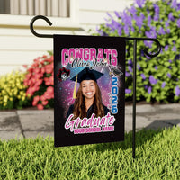 Personalized Graduation Garden Flag with Photo, Double Sided, Custom Name & School, Graduation Decoration 2026 Yard Sign, Class of 2026 Flag