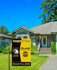Personalized College Bound Garden Flag, Double Sided Future Graduate Custom Decor, University Bound Yard Sign, Class of 2026 Graduation Flag
