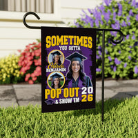 Personalized College Graduation Garden Flag, Double Sided Custom School, University Logo, Class of 2026 Yard Sign, Graduate Celebration Flag