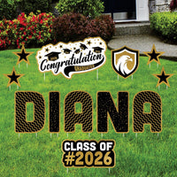 Personalized Graduation Yard Sign Letters 18", Custom Graduation Yard Cutouts Congratulations Grad 2026 Yard Décor With Metal Stakes