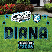 Personalized Graduation Yard Sign Letters 18", Custom Graduation Yard Cutouts Congratulations Grad 2026 Yard Décor With Metal Stakes
