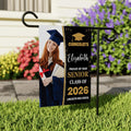 Personalized Graduation Garden Flag with Photo, Double Sided, Custom Name & School, Graduation Decoration 2026 Yard Sign, Class of 2026 Flag