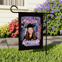 Personalized Graduation Garden Flag with Photo, Double Sided, Custom Name & School, Graduation Decoration 2026 Yard Sign, Class of 2026 Flag