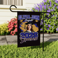 Personalized College Graduation Garden Flag, Double-Sided Custom School, University Logo, Class of 2026 Yard Sign, Graduate Celebration Flag