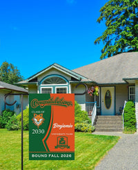 Personalized College Bound Garden Flag, Double Sided Future Graduate Custom Decor, University Bound Yard Sign, Class of 2026 Graduation Flag