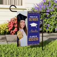 Personalized Graduation Garden Flag with Photo, Double Sided, Custom Name & School, Senior Graduation 2026 Yard Sign, Class of 2026 Flag