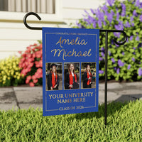 Personalized College Graduation Garden Flag, Double Sided Custom School, University Logo, Class of 2026 Yard Sign, Graduate Celebration Flag