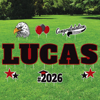 Personalized Graduation Yard Sign Letters 18", Custom Graduation Yard Cutouts Congratulations Grad 2026 Yard Décor With Metal Stakes
