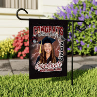 Personalized Graduation Garden Flag with Photo, Double Sided, Custom Name & School, Graduation Decoration 2026 Yard Sign, Class of 2026 Flag