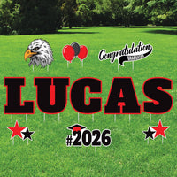 Personalized Graduation Yard Sign Letters 18", Custom Graduation Yard Cutouts Congratulations Grad 2026 Yard Décor With Metal Stakes