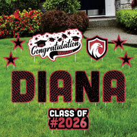 Personalized Graduation Yard Sign Letters 18", Custom Graduation Yard Cutouts Congratulations Grad 2026 Yard Décor With Metal Stakes