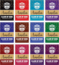 Personalized College Graduation Garden Flag, Double-Sided Custom School, University Logo, Class of 2026 Yard Sign, Graduate Celebration Flag