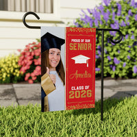 Personalized Graduation Garden Flag with Photo, Double Sided, Custom Name & School, Senior Graduation 2026 Yard Sign, Class of 2026 Flag