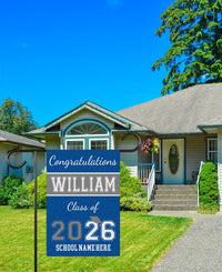 Personalized Graduation Garden Flag, Double Sided, Custom Name & School, Outdoor Graduation Decoration 2026 Yard Sign, Class of 2026 Flag