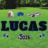 Personalized Graduation Yard Sign Letters 18", Custom Graduation Yard Cutouts Congratulations Grad 2026 Yard Décor With Metal Stakes