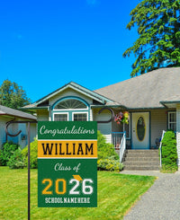 Personalized Graduation Garden Flag, Double Sided, Custom Name & School, Outdoor Graduation Decoration 2026 Yard Sign, Class of 2026 Flag