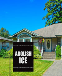 ICE Equals American Gestapo Garden Flag, Double Sided, Resist Hate Flag, Anti-Trump, Funny Anti-Trump Anti-Elon Flag, Political Flag