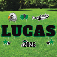 Personalized Graduation Yard Sign Letters 18", Custom Graduation Yard Cutouts Congratulations Grad 2026 Yard Décor With Metal Stakes