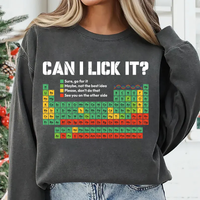 Can I Lick It Periodic Table Shirt, Funny Chemistry Shirt, Elements Table Tee, Science Lab Humor Shirt, Science Gifts, Gifts for Chemists