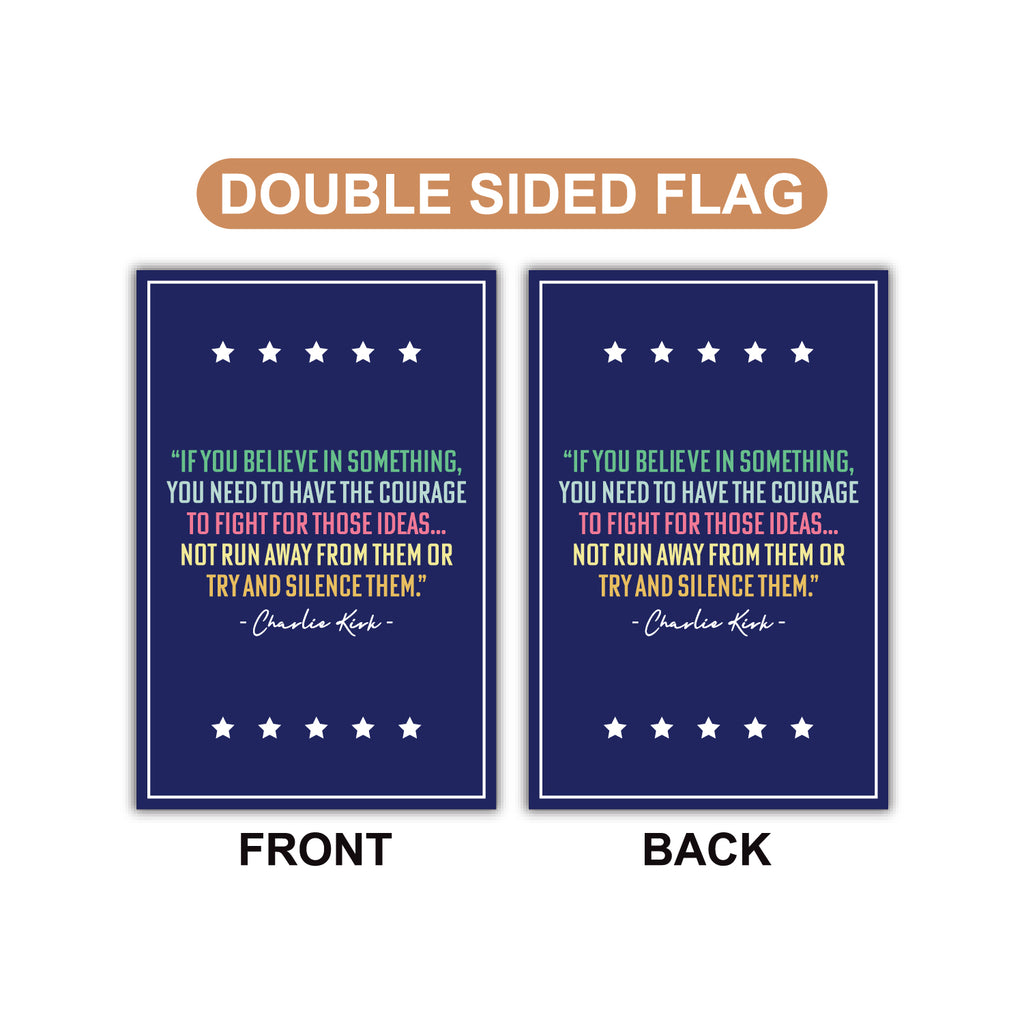 Justice for Charlie Garden Flag, A True Patriot Charlie Kirk Yard Flag, Charlie Kirk Is My Hero Outdoor Flag, Charlie Kirk Freedom Flag