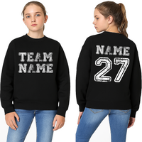 Custom Sports Team Name Sweatshirt, Personalized Sports Shirt, Family Number Sweatshirt, Two Sided